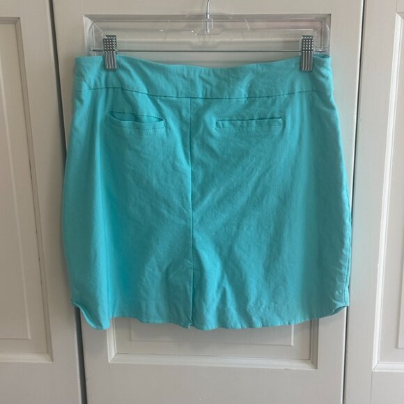 Women's Turquoise Solid Skort Size 10 - Picture 2 of 5